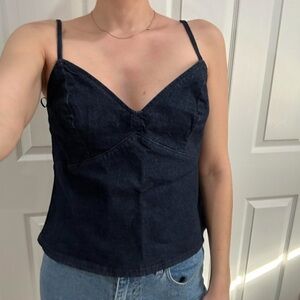 Abercrombie & Fitch Dark Wash Denim Camisole